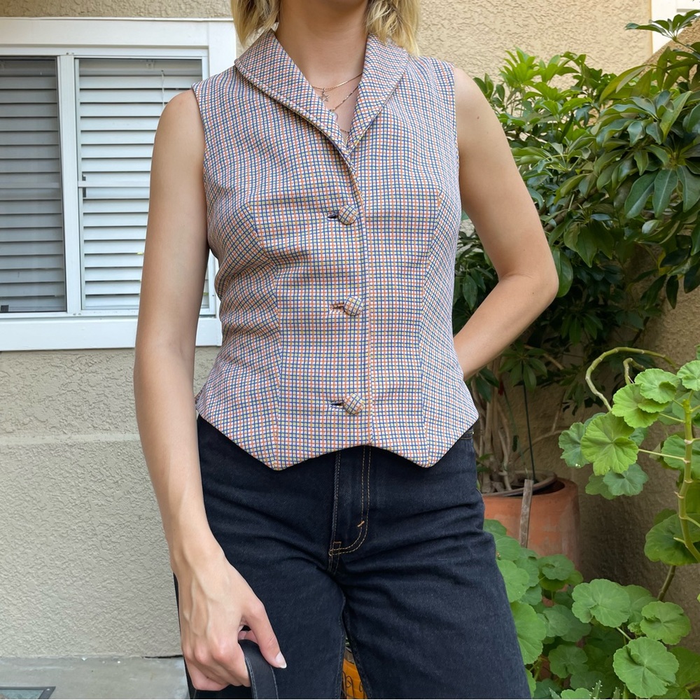 New vintage 70’s multicolored vest